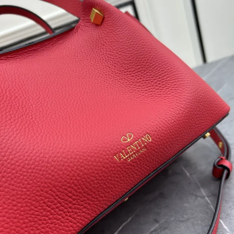 Valentino Red Leather Tote Handbag 62 - Image 6