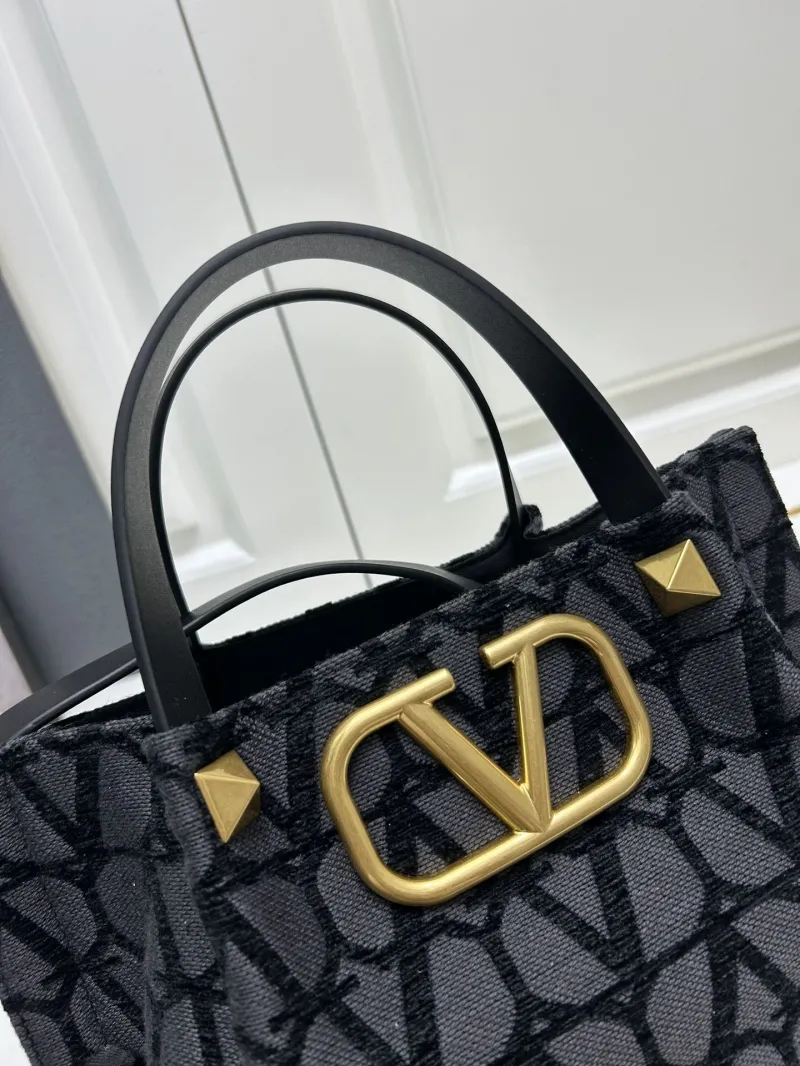 Valentino Small Black Tote Bag 5039-2 - Image 4