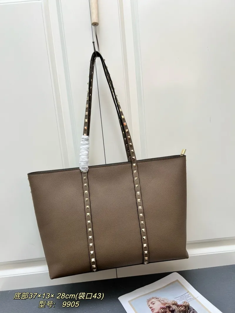 Alternative view of Valentino Taupe Leather Tote Bag Model 9905