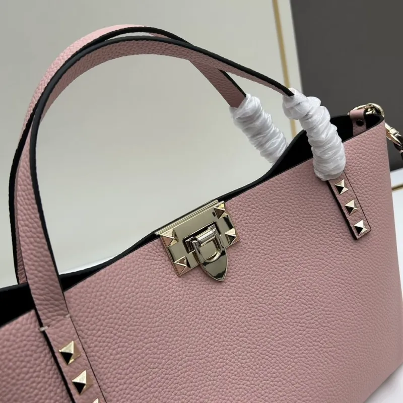 Valentino Pink Leather Shopping Bag 28x8x20cm Model 20243 - Image 4