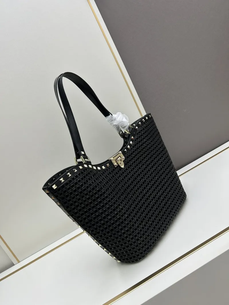 Alternative view of Valentino Black Woven Tote Bag 20251