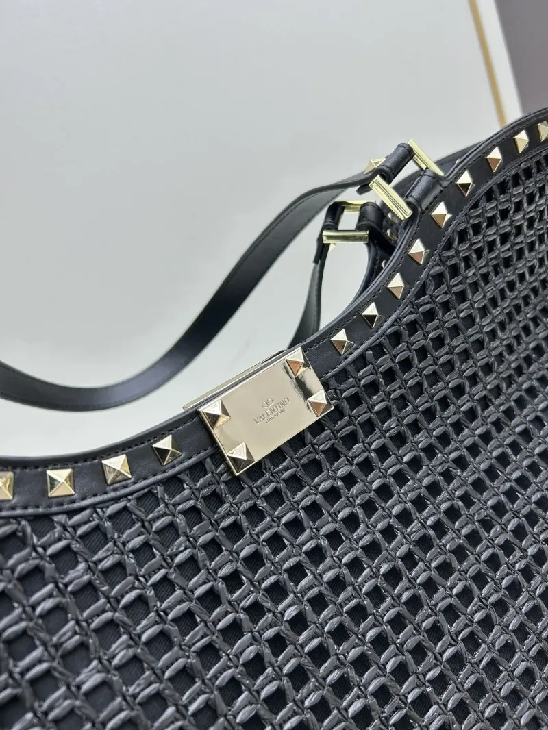 Valentino Black Woven Tote Bag 20251 - Image 6
