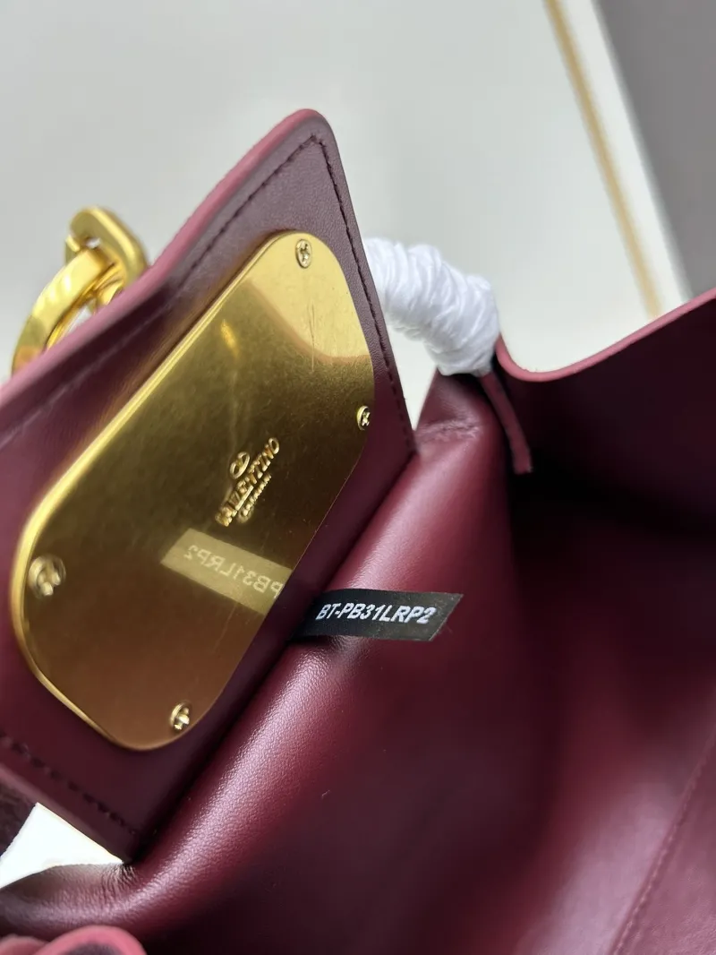 Valentino Burgundy Suede Tote Bag 20255 - Image 7