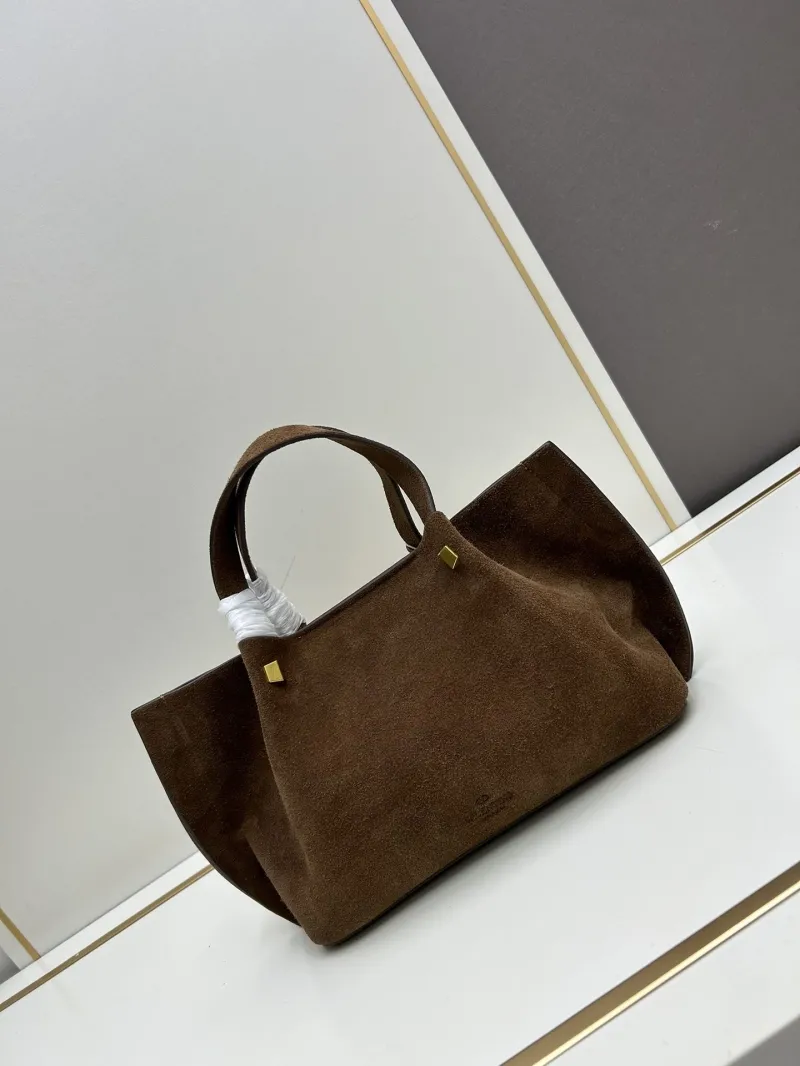 Valentino Brown Suede Handbag 20255 - Image 4