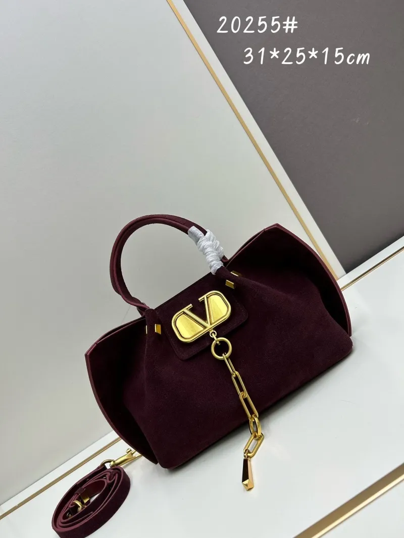 Valentino Suede Tote Handbag 20255 Multiple Colors - Image 3
