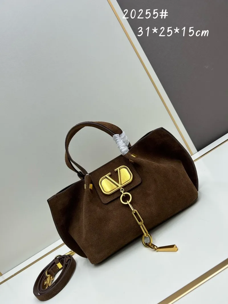 Valentino Suede Tote Handbag 20255 Multiple Colors - Image 5