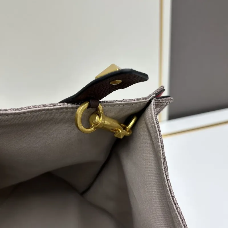 Valentino Brown Monogram Tote Bag with Pouch 20247 - Image 5