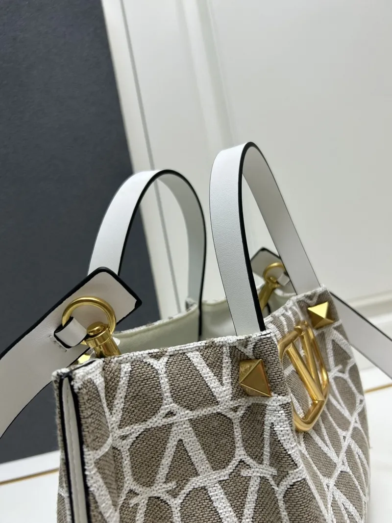 Valentino Gray White Small Monogram Tote Bag 5039-2 - Image 4