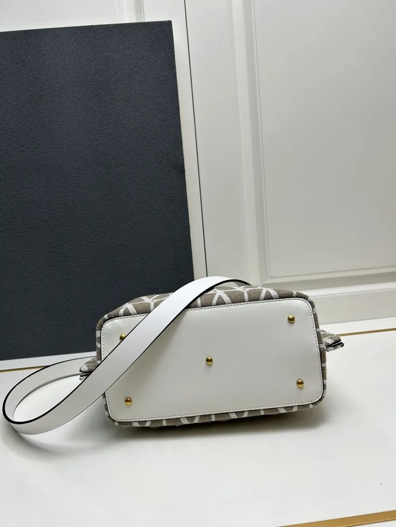 Valentino Gray White Small Monogram Tote Bag 5039-2 - Image 7