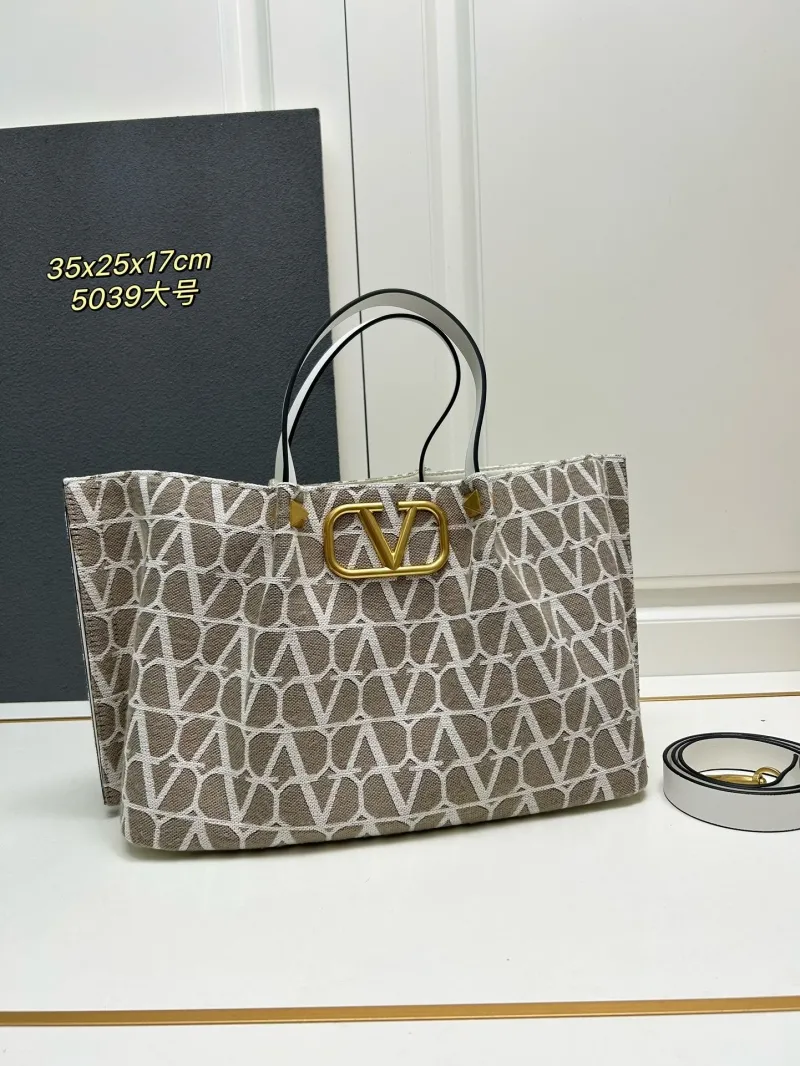 Valentino Large Monogram Tote Bag with Pouch and Strap - Image 3