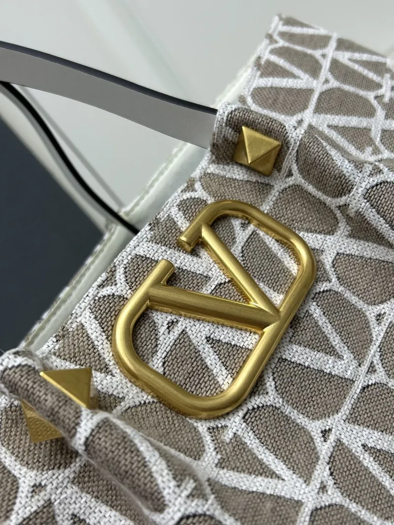 Valentino Large Monogram Tote Bag with Pouch and Strap - Image 5