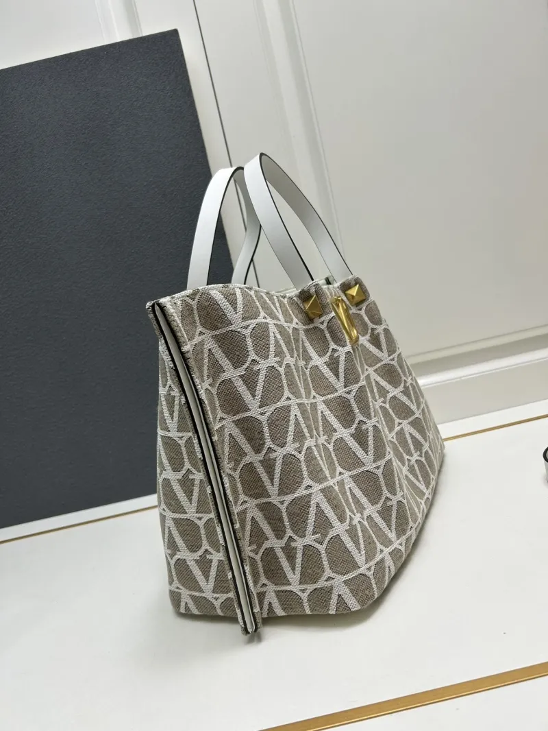 Valentino Large Monogram Tote Bag with Pouch and Strap - Image 6