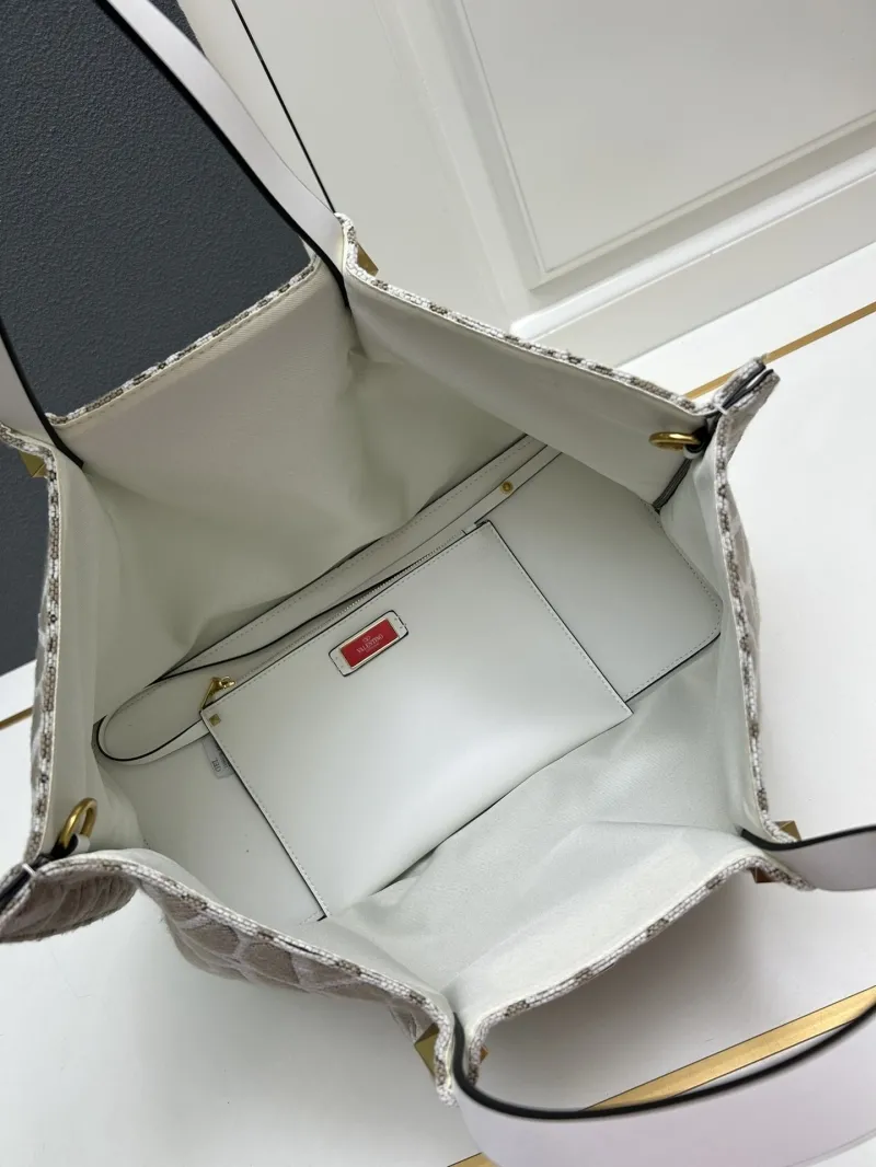 Valentino Large Monogram Tote Bag with Pouch and Strap - Image 8