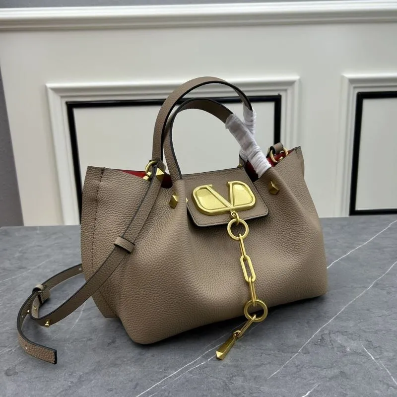 Alternative view of Valentino Taupe Leather Tote Bag 124 31x25x15cm
