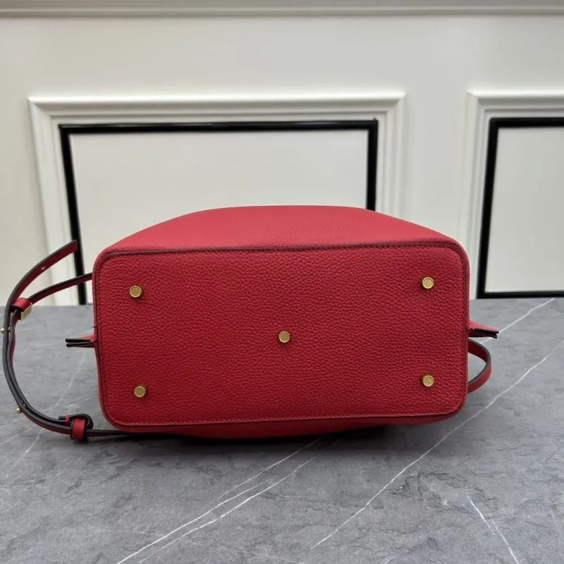 Valentino Red Leather Tote Shoulder Handbag - Image 5