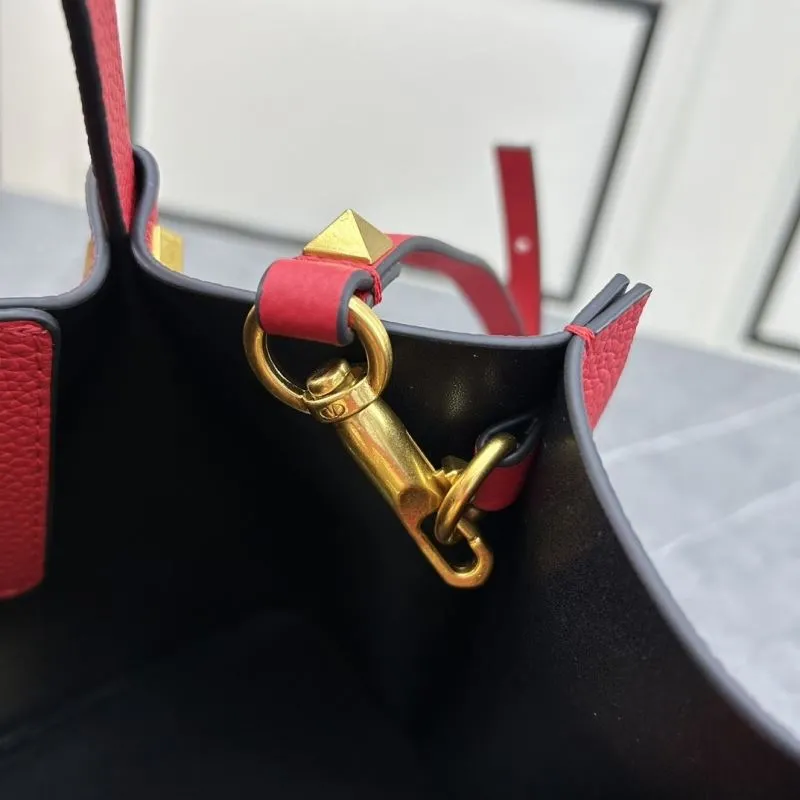 Valentino Red Leather Tote Shoulder Handbag - Image 8