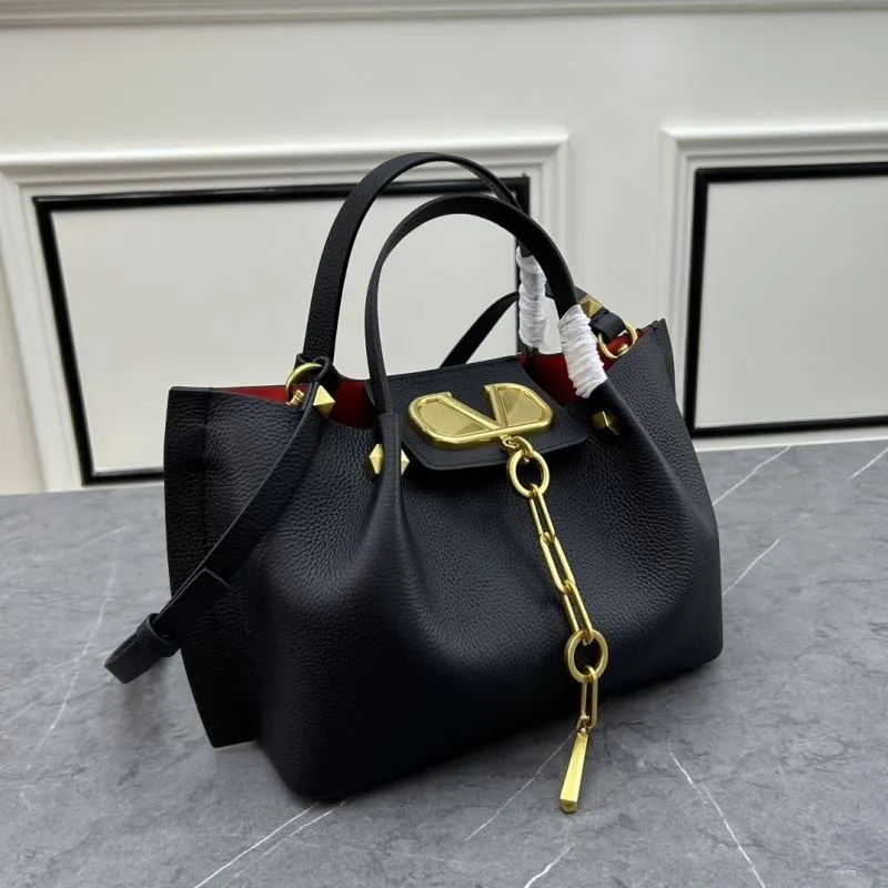 Alternative view of Valentino Black Leather Tote Handbag SKU 128
