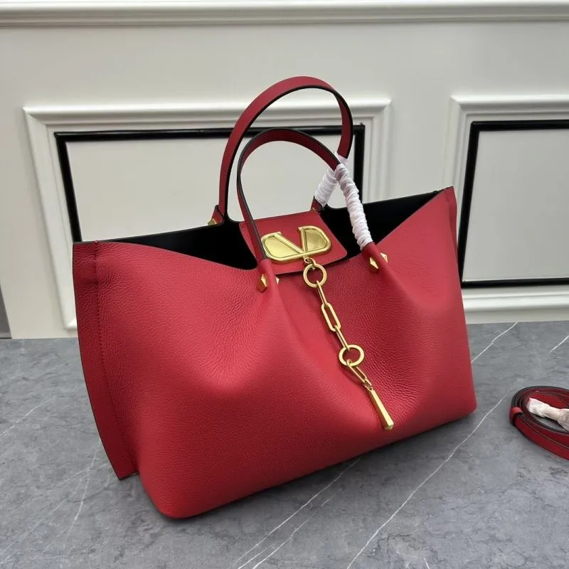 Alternative view of Valentino Red Leather Tote Bag with Pouch