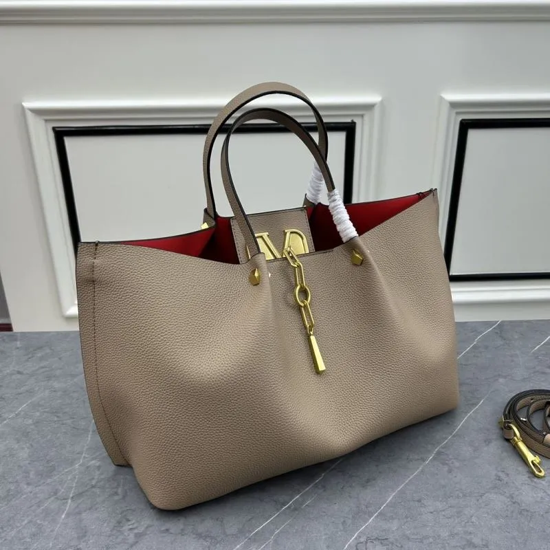 Alternative view of Valentino Beige Leather Tote Bag with Pouch