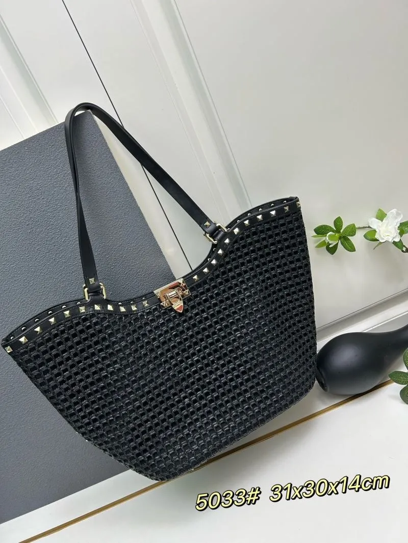Valentino Black Woven Tote Bag 5033
