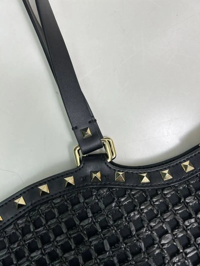 Valentino Black Woven Tote Bag 5033 - Image 5
