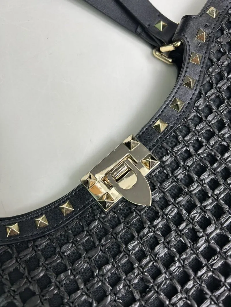 Valentino Black Woven Tote Bag 5033 - Image 6