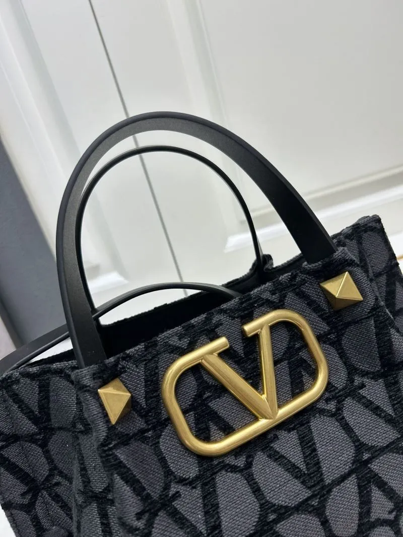 Valentino Small Black Tote Bag 5039-2 - Image 4