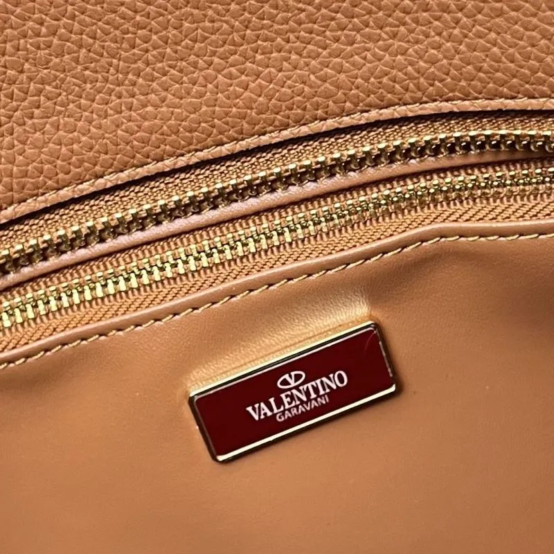 Valentino Brown Leather Tote Bag Model 9905 - Image 9