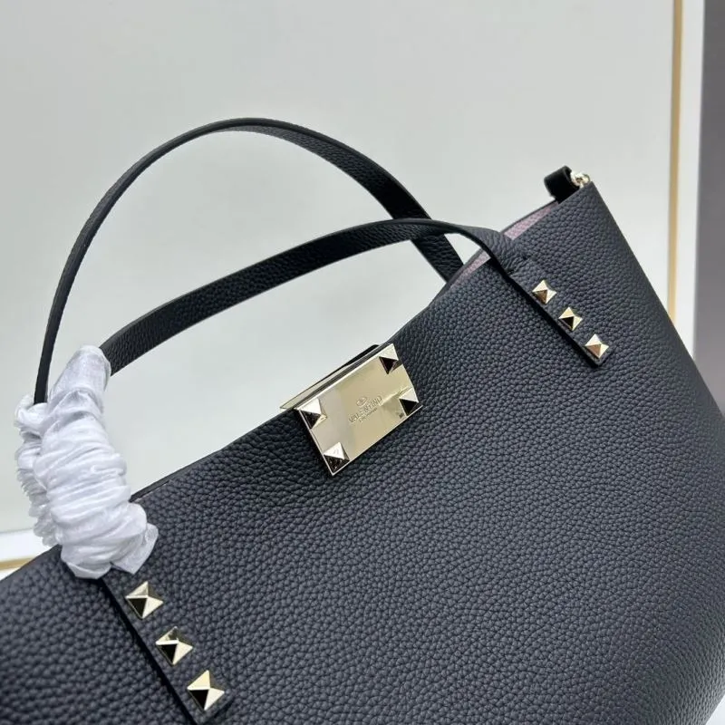 Valentino Black Studded Tote Bag 20243 - Image 6