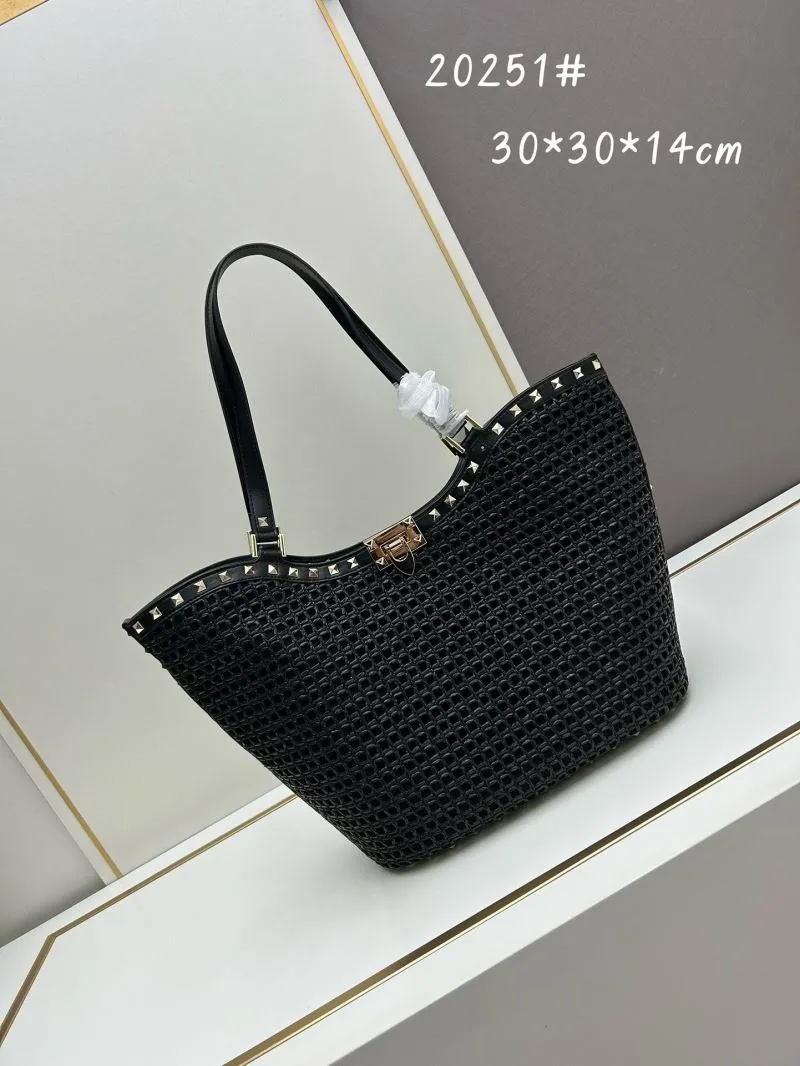 Valentino Black Woven Tote Bag 20251