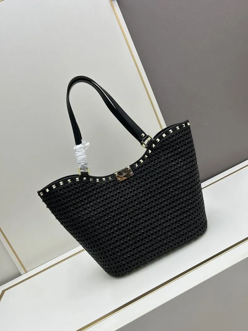 Valentino Black Woven Tote Bag 20251 - Image 3