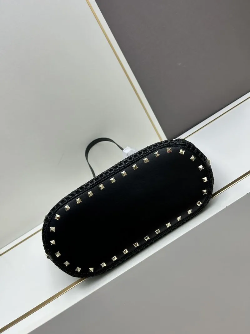 Valentino Black Woven Tote Bag 20251 - Image 5