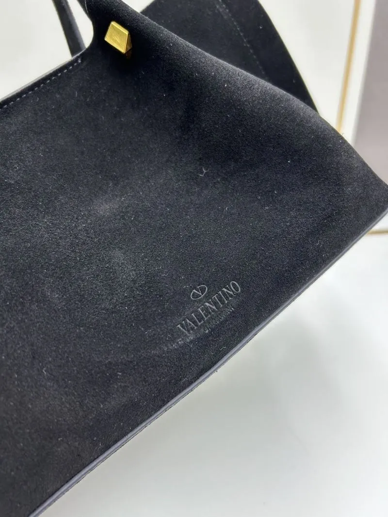 Valentino Black Suede Handbag 20255 - Image 5