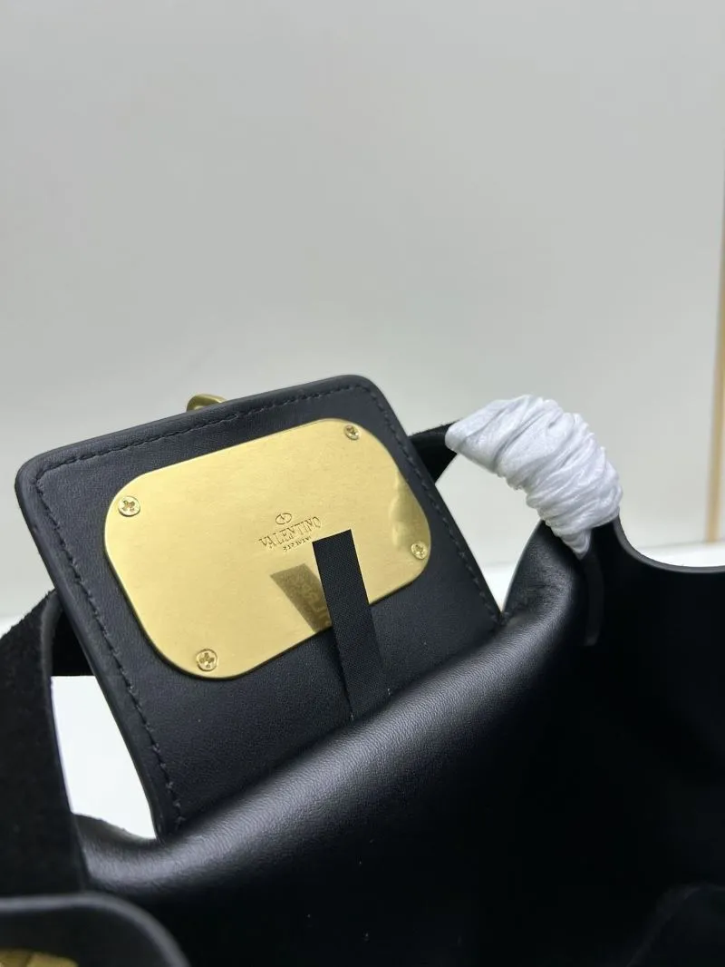 Valentino Black Suede Handbag 20255 - Image 7
