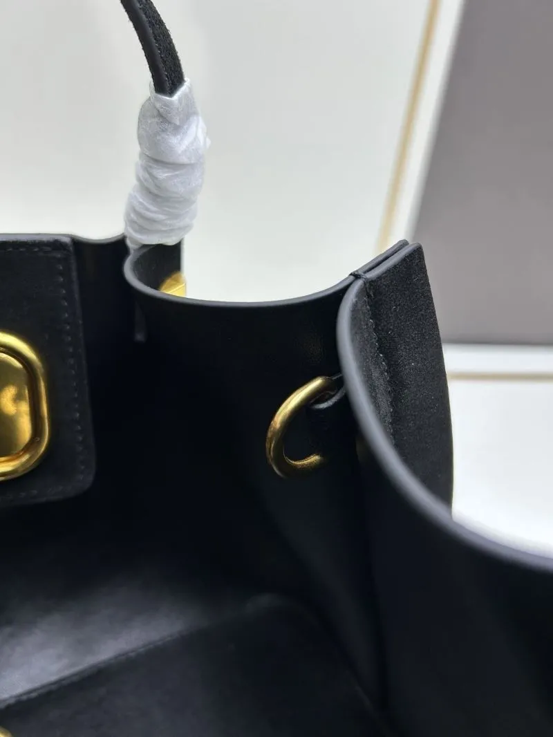 Valentino Black Suede Handbag 20255 - Image 8