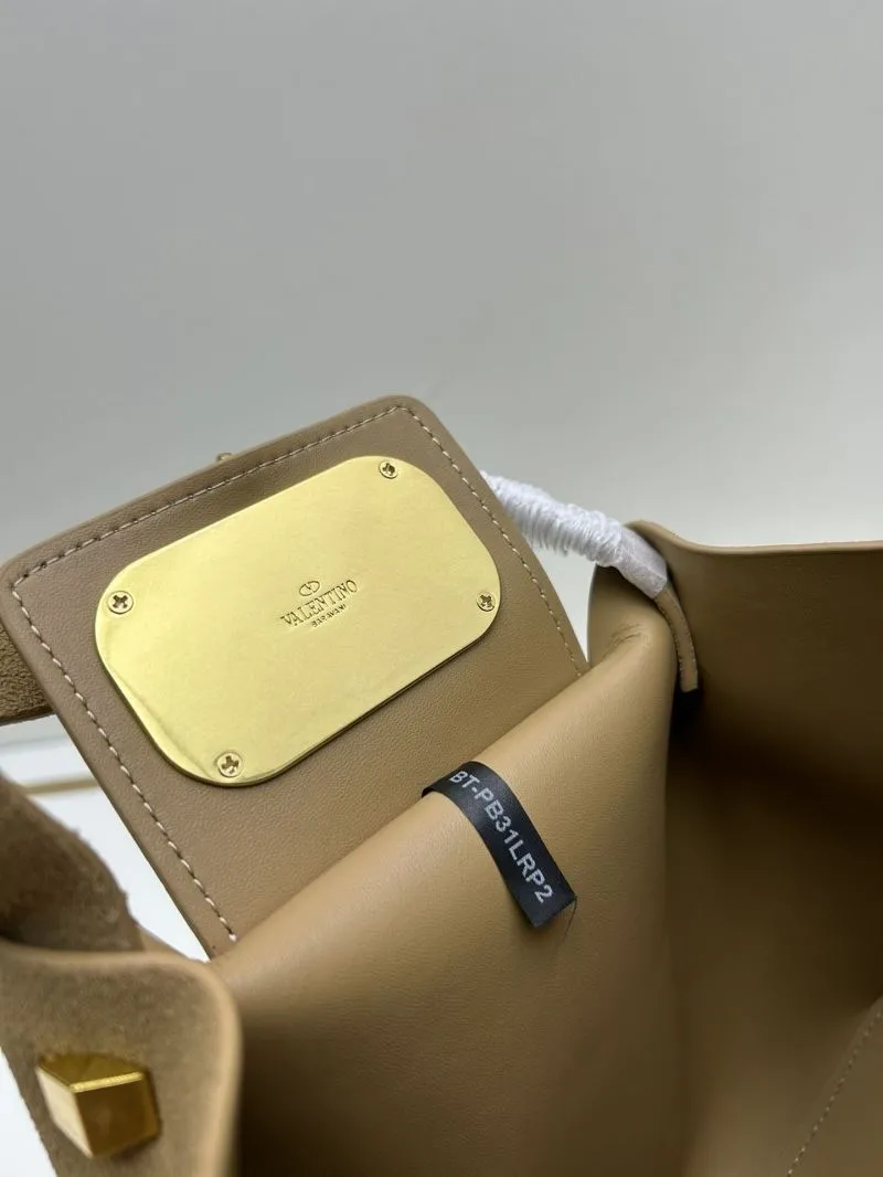 Valentino Tan Suede Tote Bag 20255 - Image 7