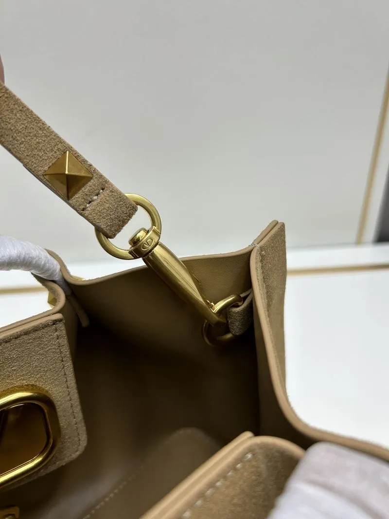 Valentino Tan Suede Tote Bag 20255 - Image 8