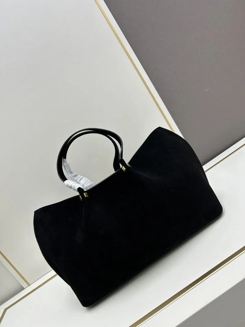 Valentino Black Suede Tote Bag with Pouch 20256 - Image 5