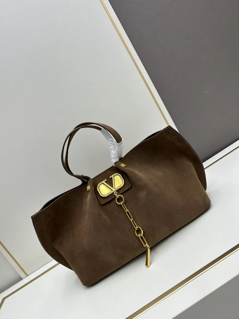 Alternative view of Valentino Brown Suede Tote Bag 20256