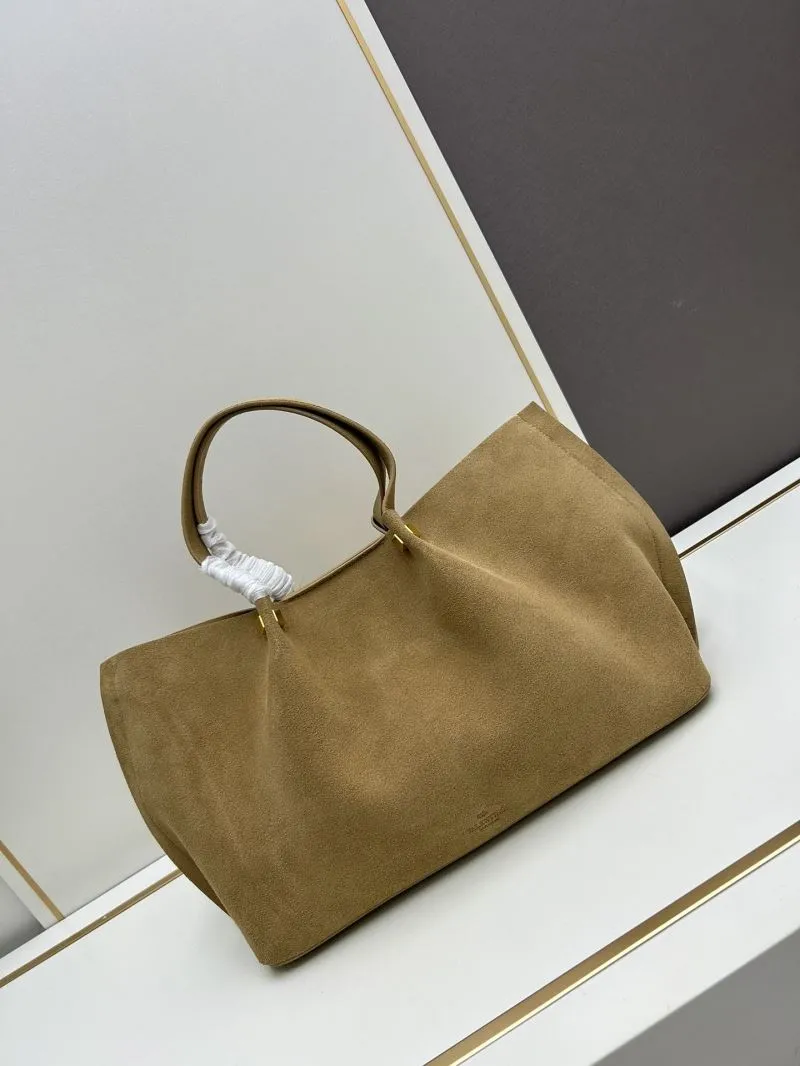 Valentino Tan Suede Tote Bag with Pouch and Strap - Image 5