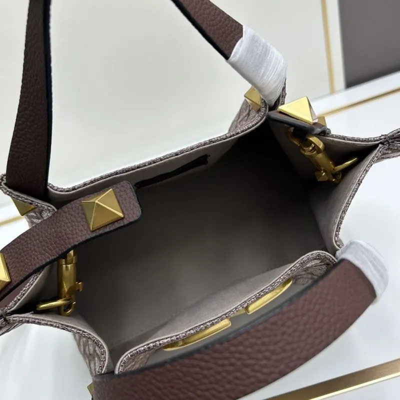 Valentino Brown Tote Handbag Model 20246 - Image 7