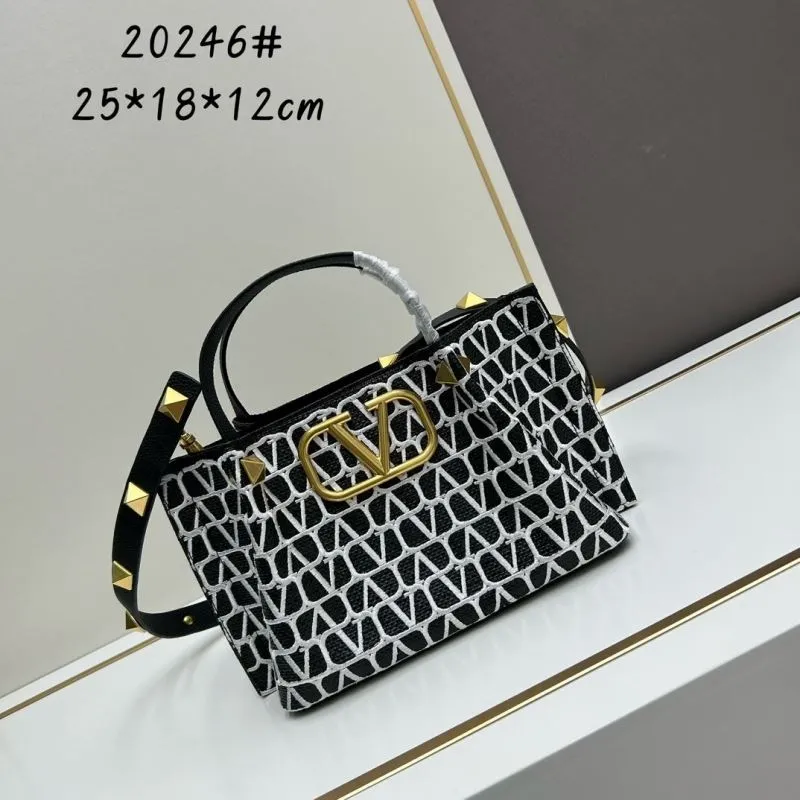 Valentino Black White Monogram Tote Handbag 20246