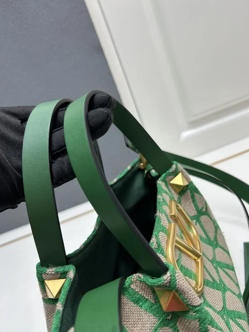 Valentino Small Green Monogram Tote Bag 5039-2 - Image 4