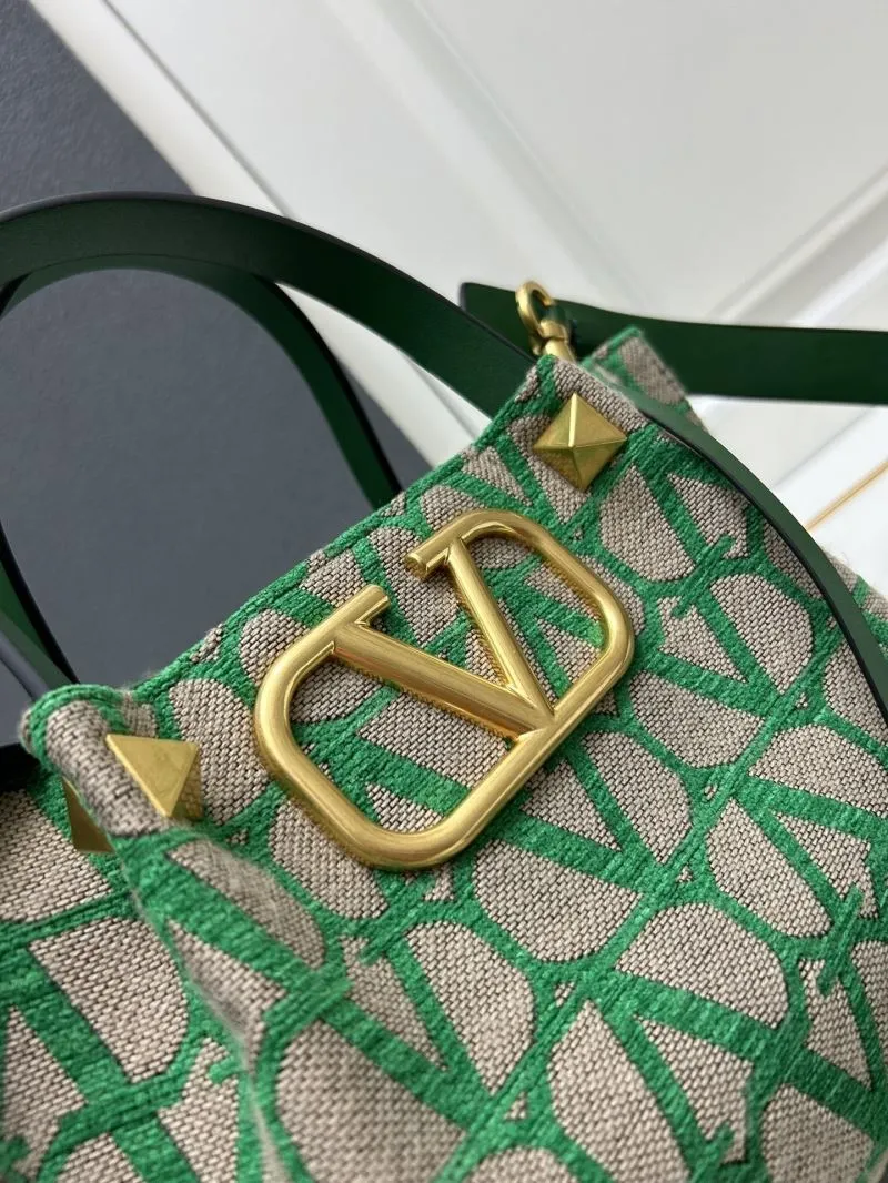 Valentino Small Green Monogram Tote Bag 5039-2 - Image 5