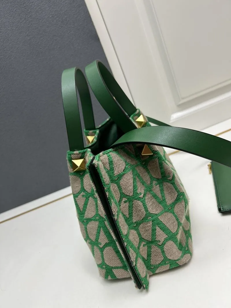 Valentino Small Green Monogram Tote Bag 5039-2 - Image 6