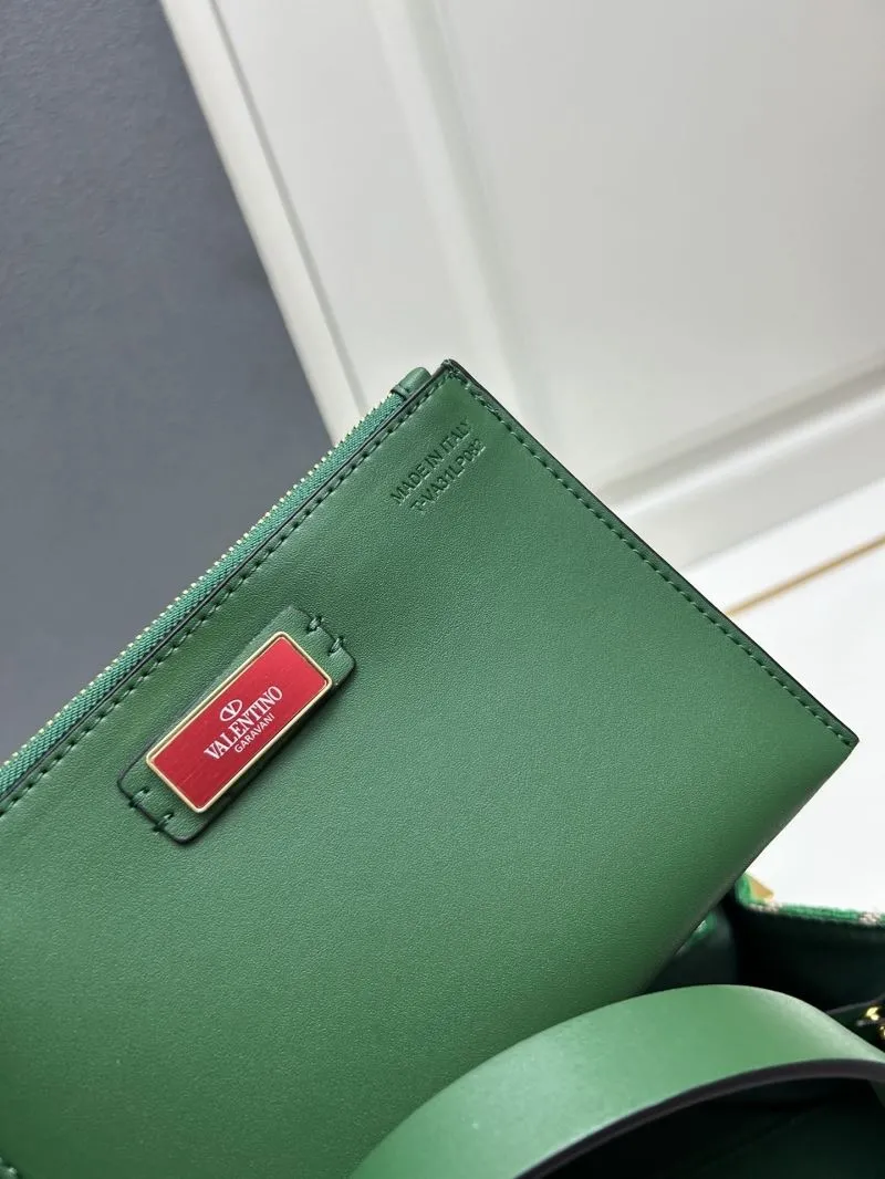 Valentino Small Green Monogram Tote Bag 5039-2 - Image 9