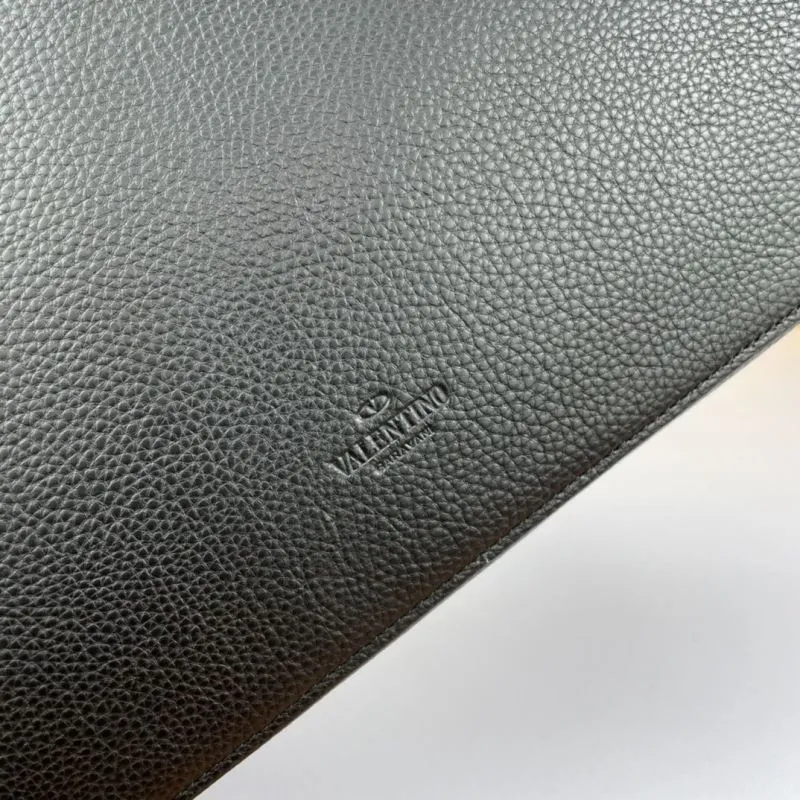 Valentino Black Studded Leather Tote Bag 201 - Image 5