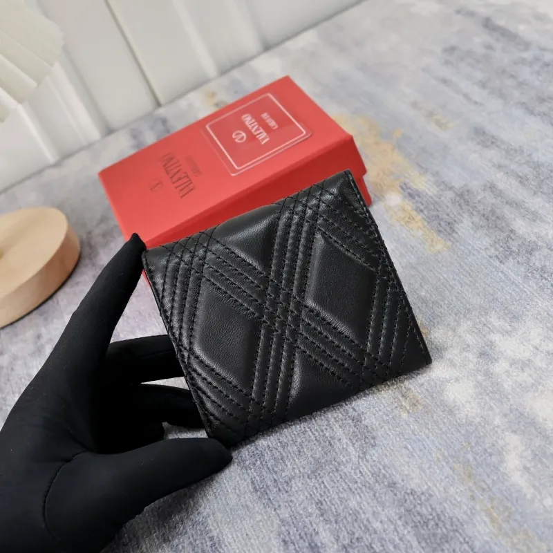 Valentino Garavani Black Quilted Leather Wallet - Image 3