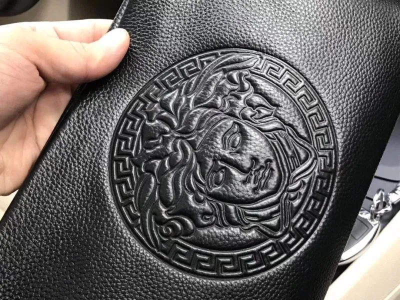 Versace Black Leather Clutch Bag - Image 5