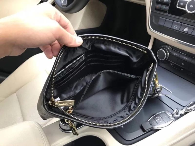 Versace Black Leather Clutch Bag - Image 7